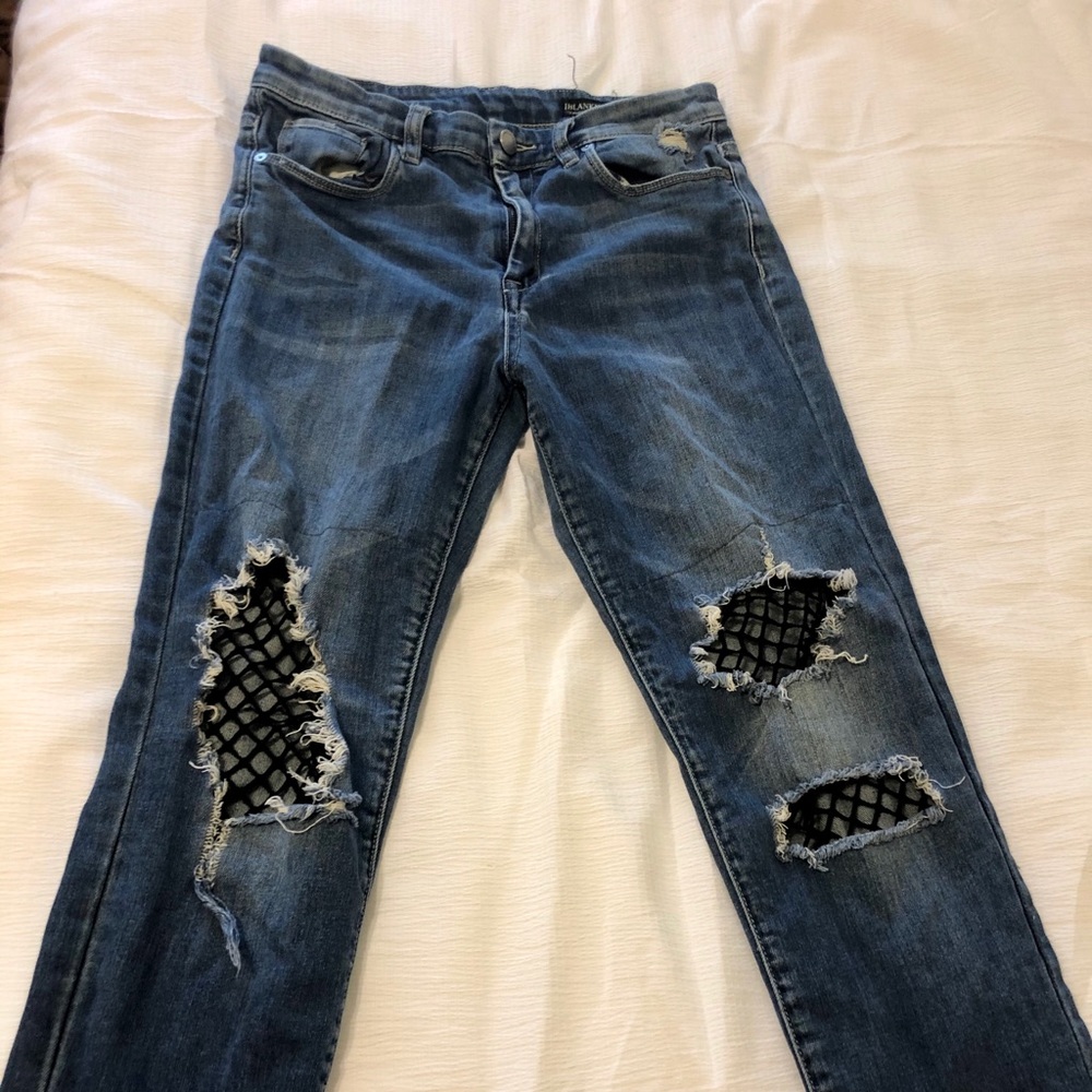 Blank NYC fishnet distressed jeans | size 26